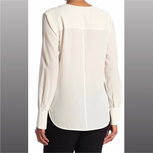 Thakoon 8 ivory silk long sleeve blouse off white silk - Picture 3 of 14